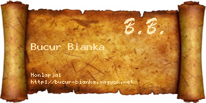 Bucur Bianka névjegykártya