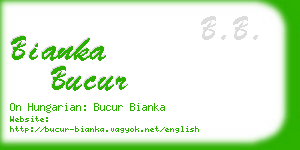 bianka bucur business card